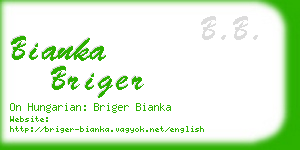 bianka briger business card